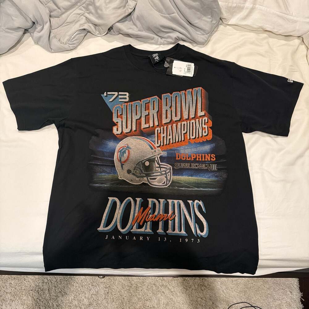 Miami Dolphins Super Bowl VIII Champions Sport Classics Black T-Shirt – ,